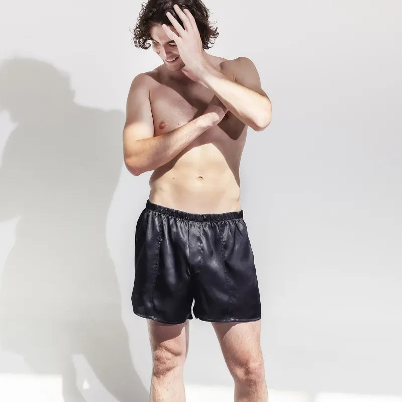 Silk Lady pure silk mens boxer shorts