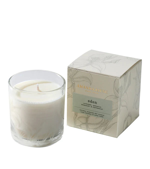 Single Wick Glass Candle