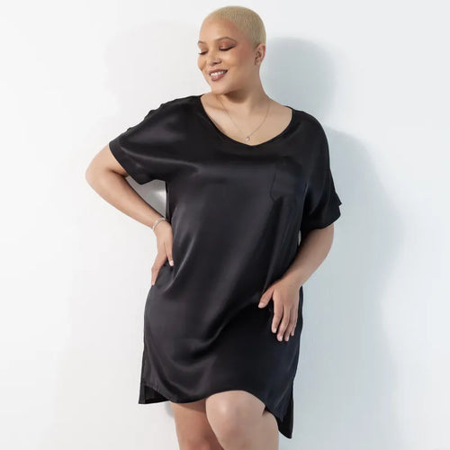 ladies sleep dress CzDolay Sleepshirts Women's Nightwear Sleepwear Short Sleeves